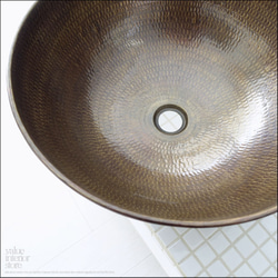 真鍮洗面ボウルwolz/BR 洗面器 ウォッシュボウル 水受け 手洗いボウル 手洗い鉢 洗面器 ブラス 鍛造 2枚目の画像
