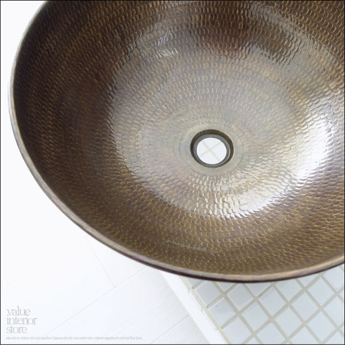 真鍮洗面ボウルwolz/BR 洗面器 ウォッシュボウル 水受け 手洗いボウル