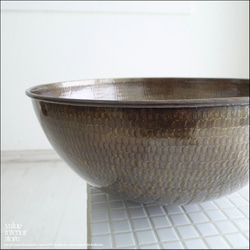 真鍮洗面ボウルwolz/BR 洗面器 ウォッシュボウル 水受け 手洗いボウル 手洗い鉢 洗面器 ブラス 鍛造 6枚目の画像