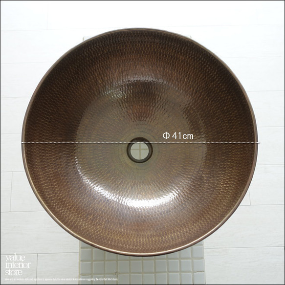 真鍮洗面ボウルwolz/BR 洗面器 ウォッシュボウル 水受け 手洗いボウル 手洗い鉢 洗面器 ブラス 鍛造 8枚目の画像