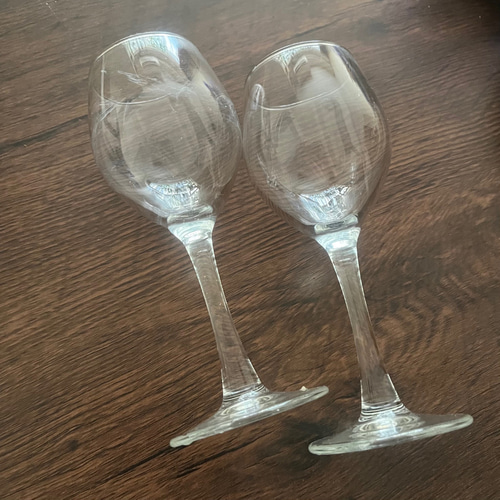 透明 ワイングラス 2客セット シンプル ワイングラス antique art