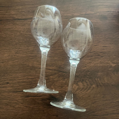 M＊ ワイングラス2点まとめ 透明 ワイングラス 2客セット シンプル ワイングラス antique art