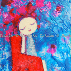 油絵 絵画 ミモザ【色紙】 油絵 油彩 油彩画 絵 絵画 【青空のミモザ】 絵画 HR 通販