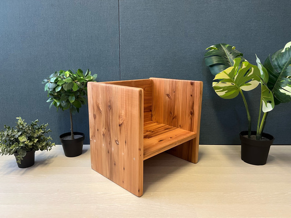 送料無料】 スツール 子供用腰掛け シェルフ 杉 15cm 25cm 椅子  