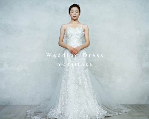 オーダー制作】ウエディングドレス.白.刺繍レース.マーメイドドレス