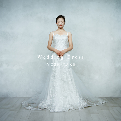 オーダー制作】ウエディングドレス.白.刺繍レース.マーメイドドレス