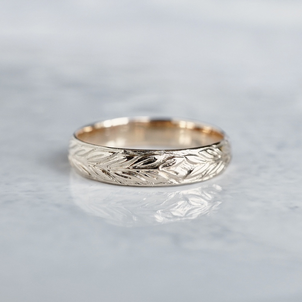 Laurel wreath band 4mm [R113K10]