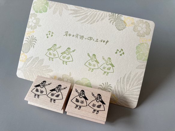 ALOHA Box・8個セット【ラバースタンプ】おまけカード付き 6枚目の画像