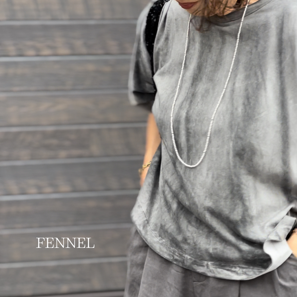 [2WAYロングネックレス]クリスタルパールxヴィンテージビーズ