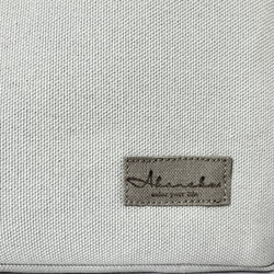 【縦長XLサイズ】水色　グレー　倉敷帆布使用　バッグ　akaneko  肩掛けトートバッグ　大きめバッグ 9枚目の画像