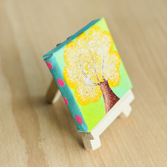 5cm】黄金の木 キャンバスアート 原画 カラフル 色の力 運気アップ