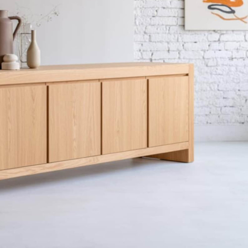北欧オーク シンプルデザイン キャビネット＆サイドボード