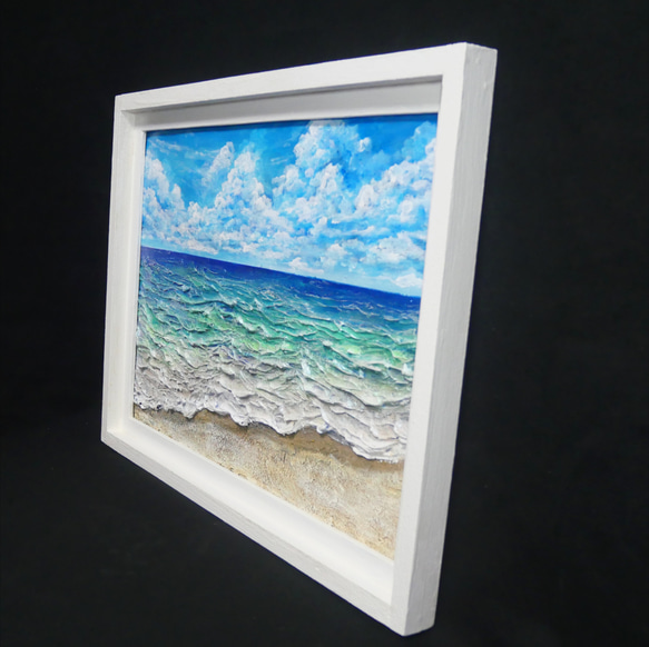 油絵 油彩 油彩画 絵 絵画【夏の砂浜の海】 10枚目の画像