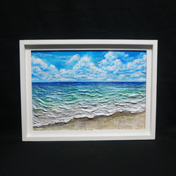 油絵 油彩 油彩画 絵 絵画【夏の砂浜の海】 9枚目の画像