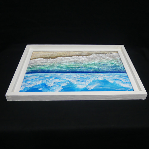 油絵 油彩 油彩画 絵 絵画【夏の砂浜の海】 絵画 HR 通販 19549793