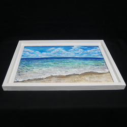 油絵 油彩 油彩画 絵 絵画【夏の砂浜の海】 12枚目の画像