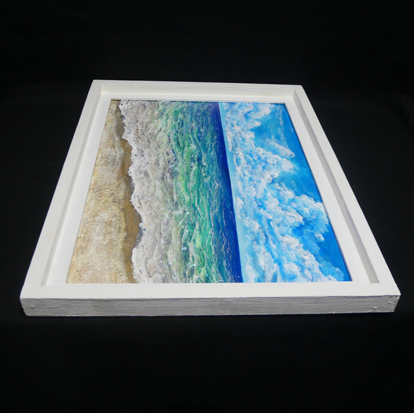 油絵 油彩 油彩画 絵 絵画【夏の砂浜の海】 14枚目の画像