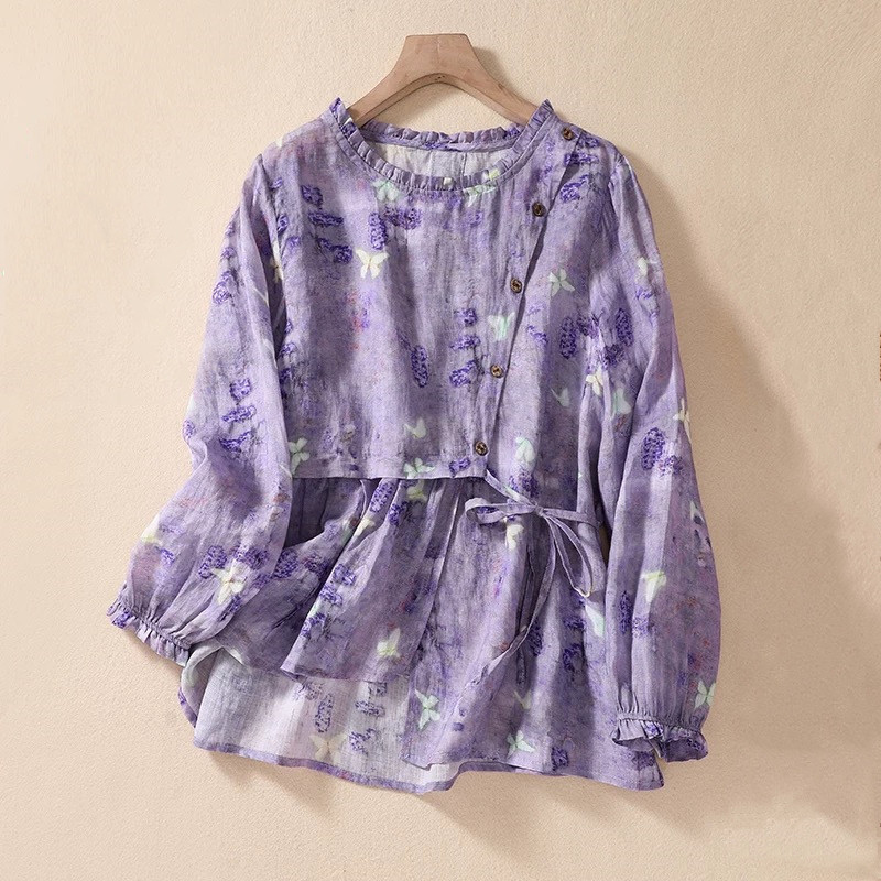 通勤 薄手 大きいサイズ トップス ブラウス きれいめ レディース【受注】