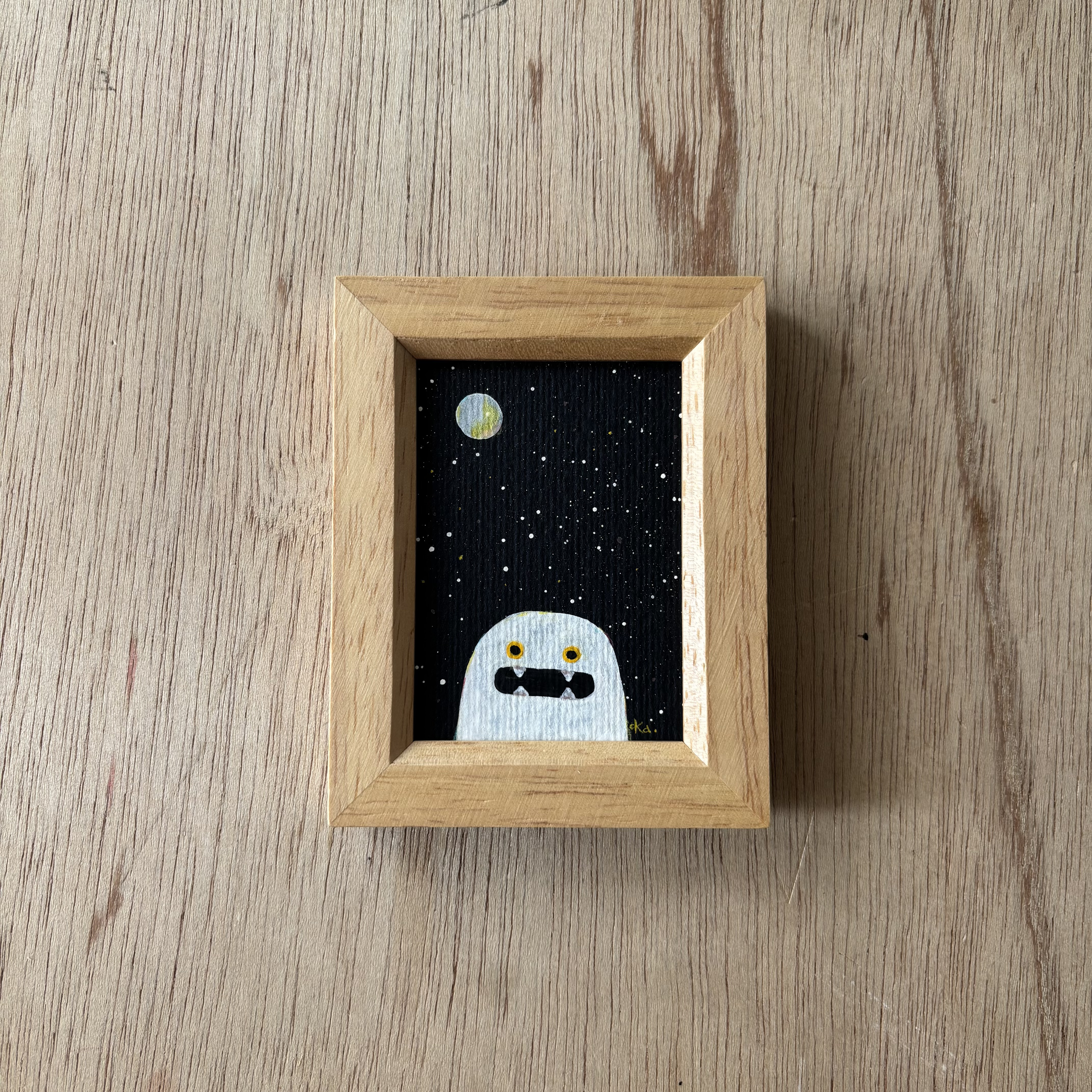 「白い月」ミニ額　原画