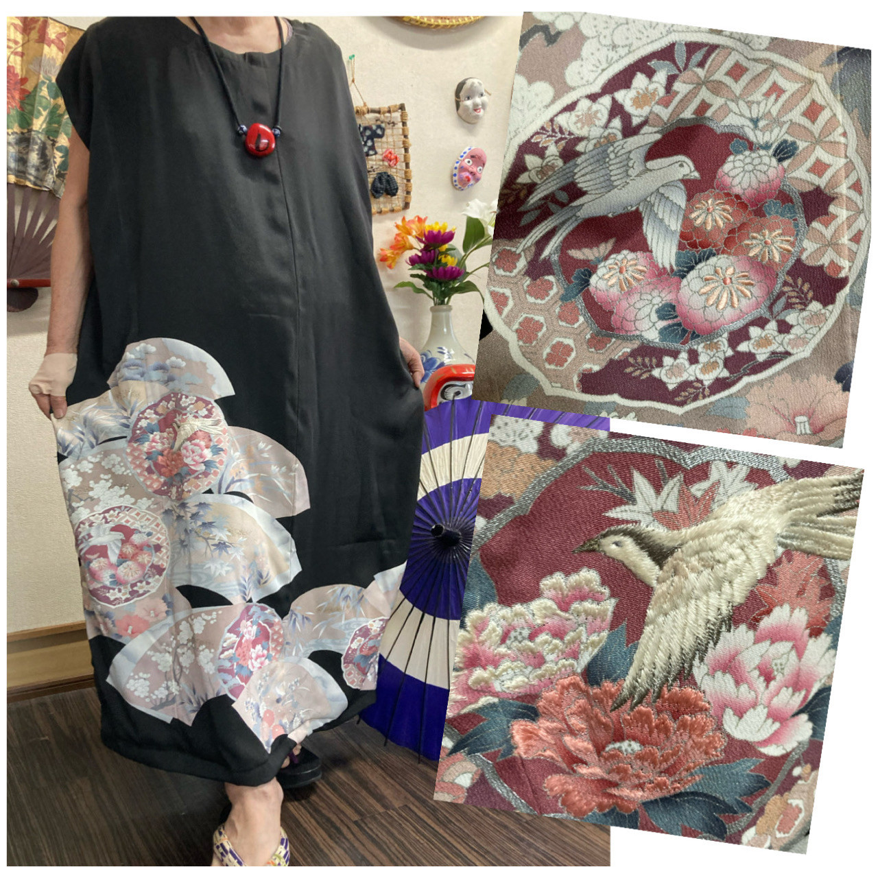 ハンドメイド [超美品] 留袖からリメイク ワンピースドレス