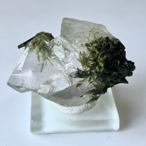水草 涼 エピドートinクォーツ ⑤ 緑簾石入り水晶 Epidote in Quartz