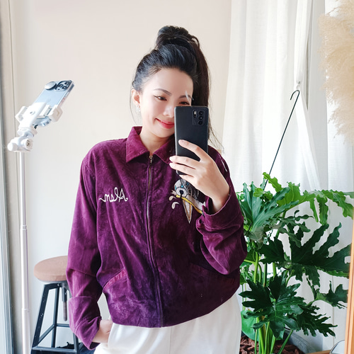 コレクションリリース | 1950年代のスカジャン 青紫 片面着用 横須賀