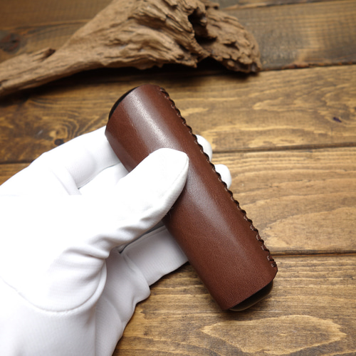 極上栃木レザー】総手縫い プルーム オーラ レザーカバー その他