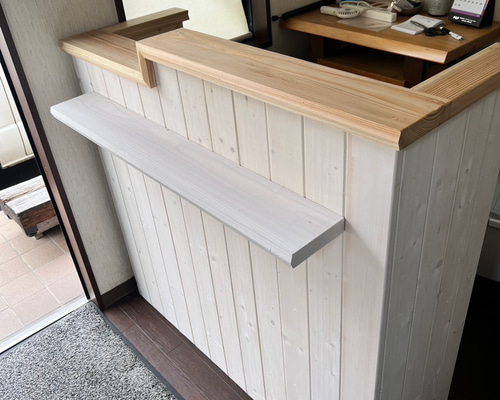 値下げ‼️レジカウンター・ディスプレイカウンター・キッチンカウンター・DIY 自分の好きなようにスペースを有効活用☆カウンターDIYの実例