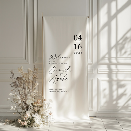 fabric wedding Sign 02│シンプル & ナチュラル 布 ウェルカムボード