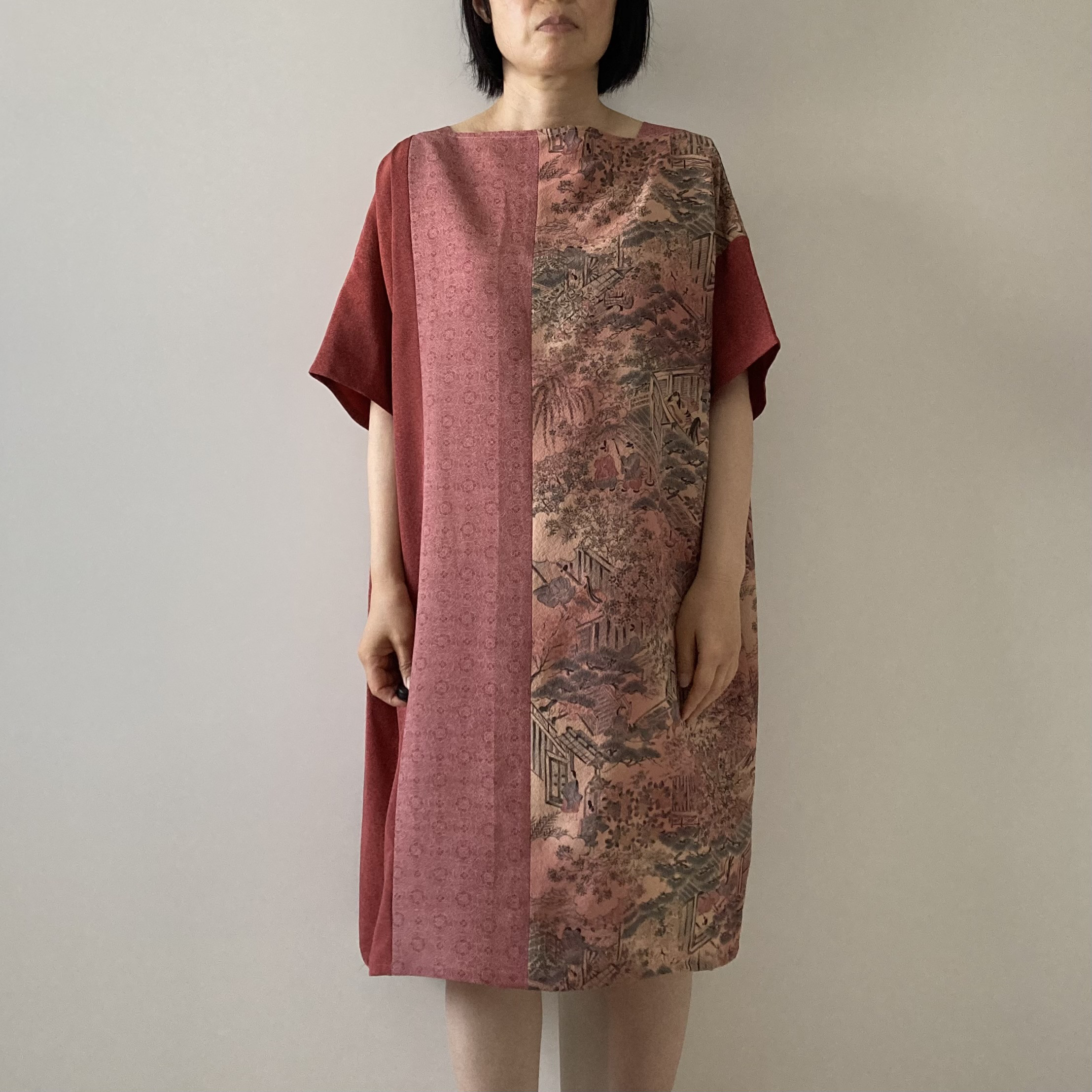 着物リメイクチュニック　源氏物語