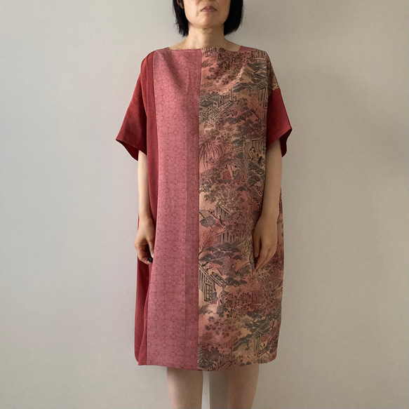 着物リメイクチュニック 着物リメイクチュニック 源氏物語 チュニック アトリエ・ヘリンボーン