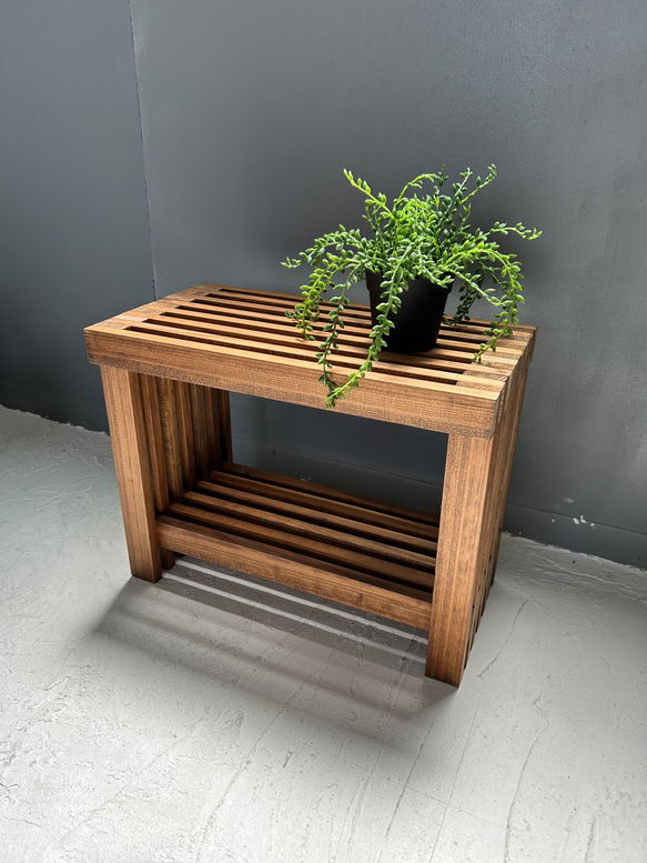 送料改定！【未来工房】国産杉のミニシェルフ ハンドメイド 高さ35㎝ 1