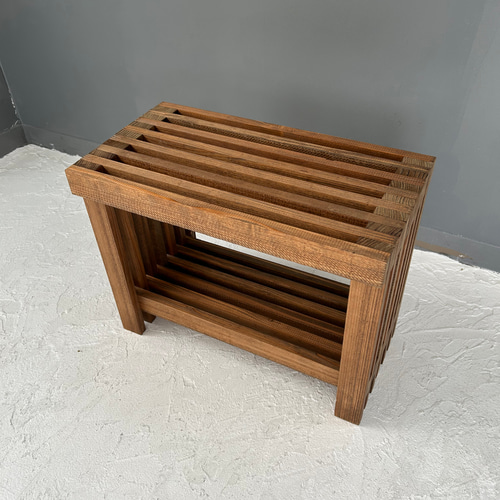 送料改定！【未来工房】国産杉のミニシェルフ ハンドメイド 高さ35㎝ 1