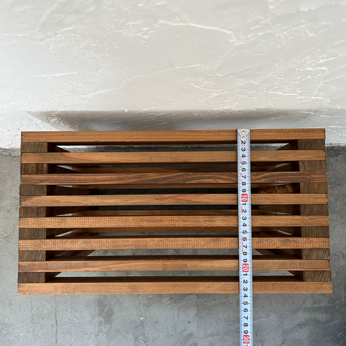 送料改定！【未来工房】国産杉のミニシェルフ ハンドメイド 高さ35㎝ 1