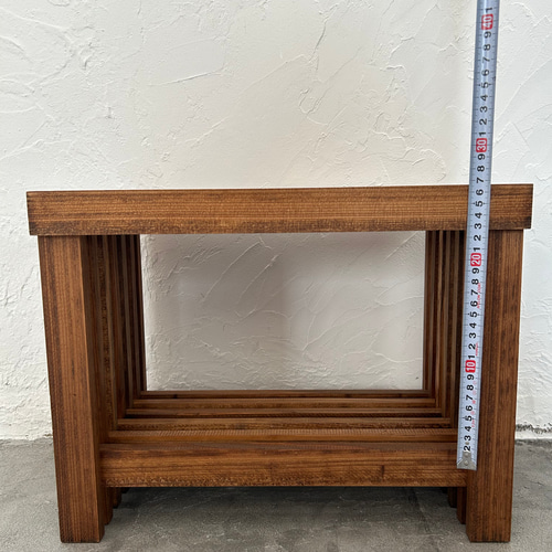 送料改定！【未来工房】国産杉のミニシェルフ ハンドメイド 高さ35㎝ 1