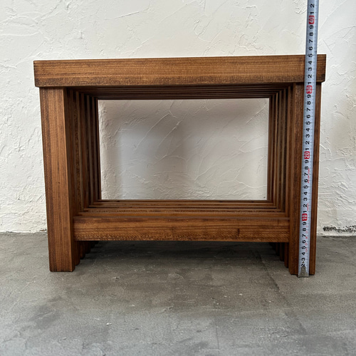 送料改定！【未来工房】国産杉のミニシェルフ ハンドメイド 高さ35㎝ 1