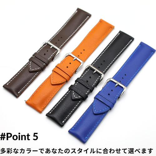 時計バンド　レザーベルト　ブルー　18㎜　20㎜　24㎜等　MARGOT 時計バンド レザーベルト ブルー 18㎜ 20㎜ 24㎜等 MARGOT