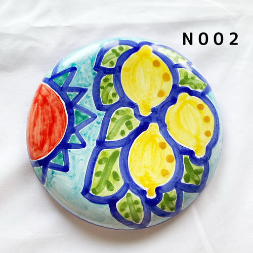 壁掛け　飾り瓦　焼き物 ❙ 壁掛け鬼面瓦-Ridge-end tile for wall hangings - 鬼瓦工場