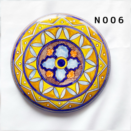 sale] 陶器の壁掛け 15cm 南イタリアの風景 マヨリカ焼き