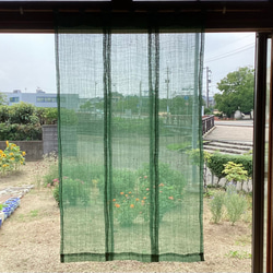 蚊帳　淡緑の暖簾 3枚目の画像
