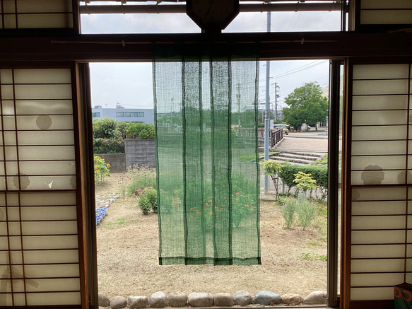 蚊帳　淡緑の暖簾 4枚目の画像