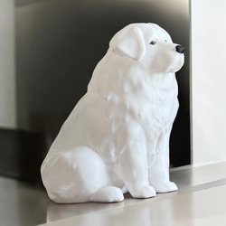 グレートピレニーズ　光るインテリアオブジェ 明滅式LEDキャンドルライト 電池式　軽量樹脂製 11枚目の画像