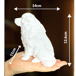 グレートピレニーズ　光るインテリアオブジェ 明滅式LEDキャンドルライト 電池式　軽量樹脂製 6枚目の画像