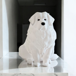 グレートピレニーズ　光るインテリアオブジェ 明滅式LEDキャンドルライト 電池式　軽量樹脂製 9枚目の画像