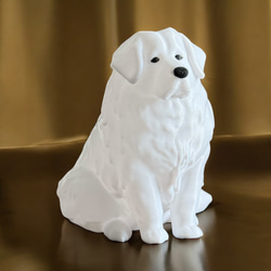 グレートピレニーズ　光るインテリアオブジェ 明滅式LEDキャンドルライト 電池式　軽量樹脂製 8枚目の画像