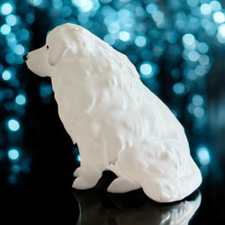 グレートピレニーズ　光るインテリアオブジェ 明滅式LEDキャンドルライト 電池式　軽量樹脂製 10枚目の画像