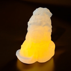 グレートピレニーズ　光るインテリアオブジェ 明滅式LEDキャンドルライト 電池式　軽量樹脂製 4枚目の画像