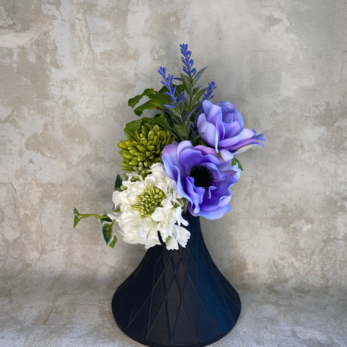 ちいさな御花・仏花【2本セット】ラベンダーブルー アート