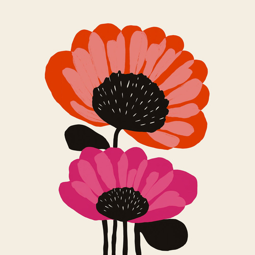 Playful Poppies｜アートポスター その他インテリア雑貨