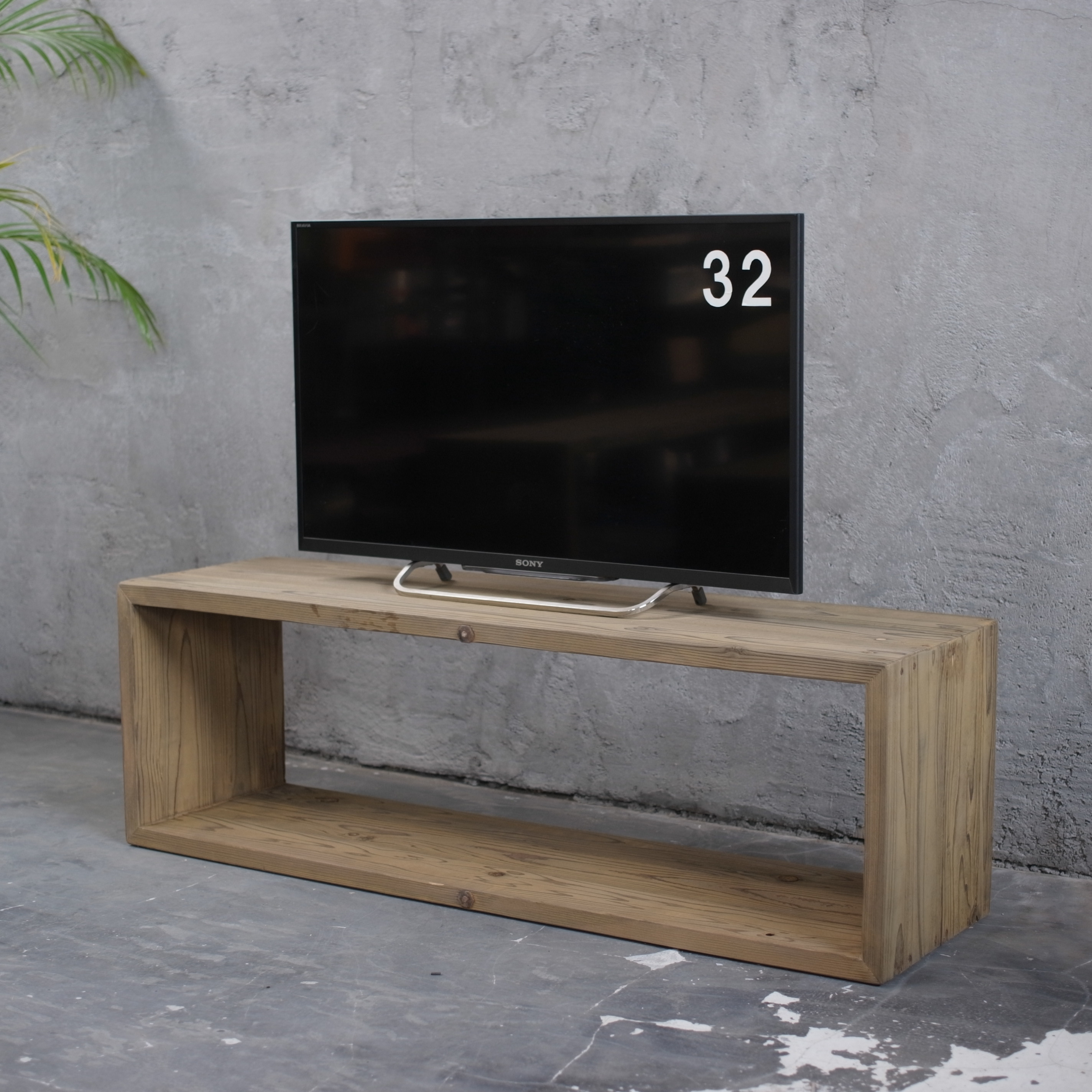 【現品販売】wood shelf 355*1090*310　ローボード テレビボード テレビ台 茶色 ブラウン 天然木